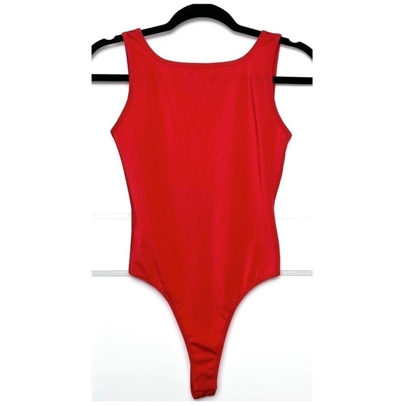NWT RE/DONE X DANSKIN 90s Scoop Back Sleeveless Tank High Cut Thong Bodysuit S‎ - Picture 3 of 6